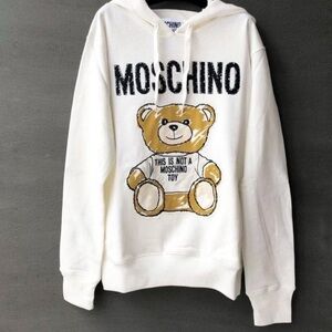 Moschino White Bear Graphic Sweater